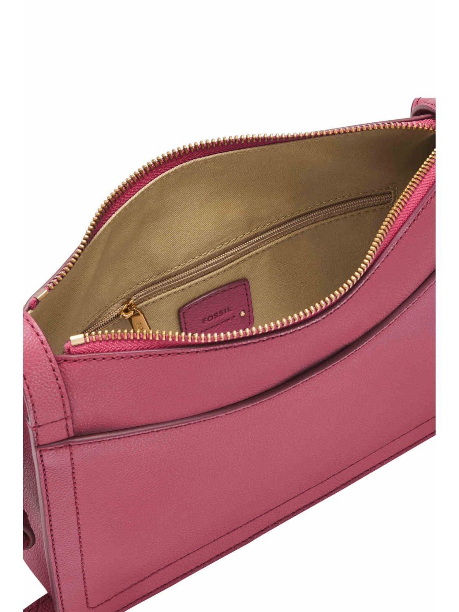 Fossil Pink Solid Sling Handbag