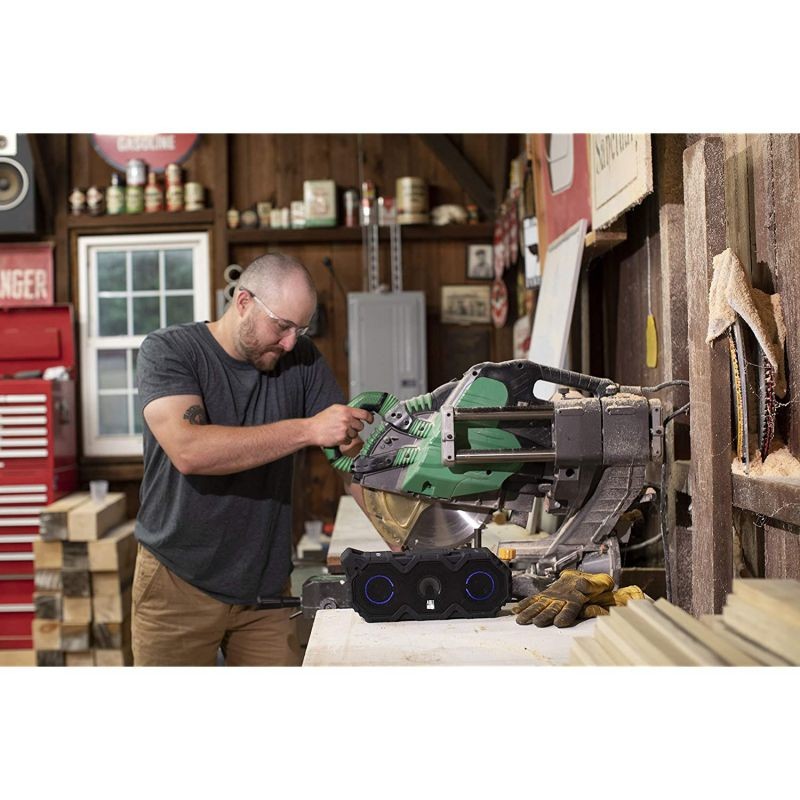 Altec Lansing Super LifeJacket Jolt with Lights, Built in Qi Wireless Charger, Waterproof, Snowproof, Shockproof and it Floats in Water, Up to 30 Hour Battery Life, Black