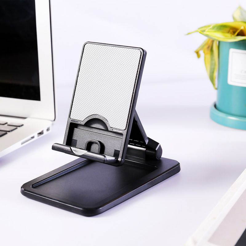 GLOTRENDS Cell Phone Stand Fully Foldable Angle Adjustable Phone Holder Stand for Desk, Compatiable with Smartphones/iPhone/iPad/Tablets/Kindle