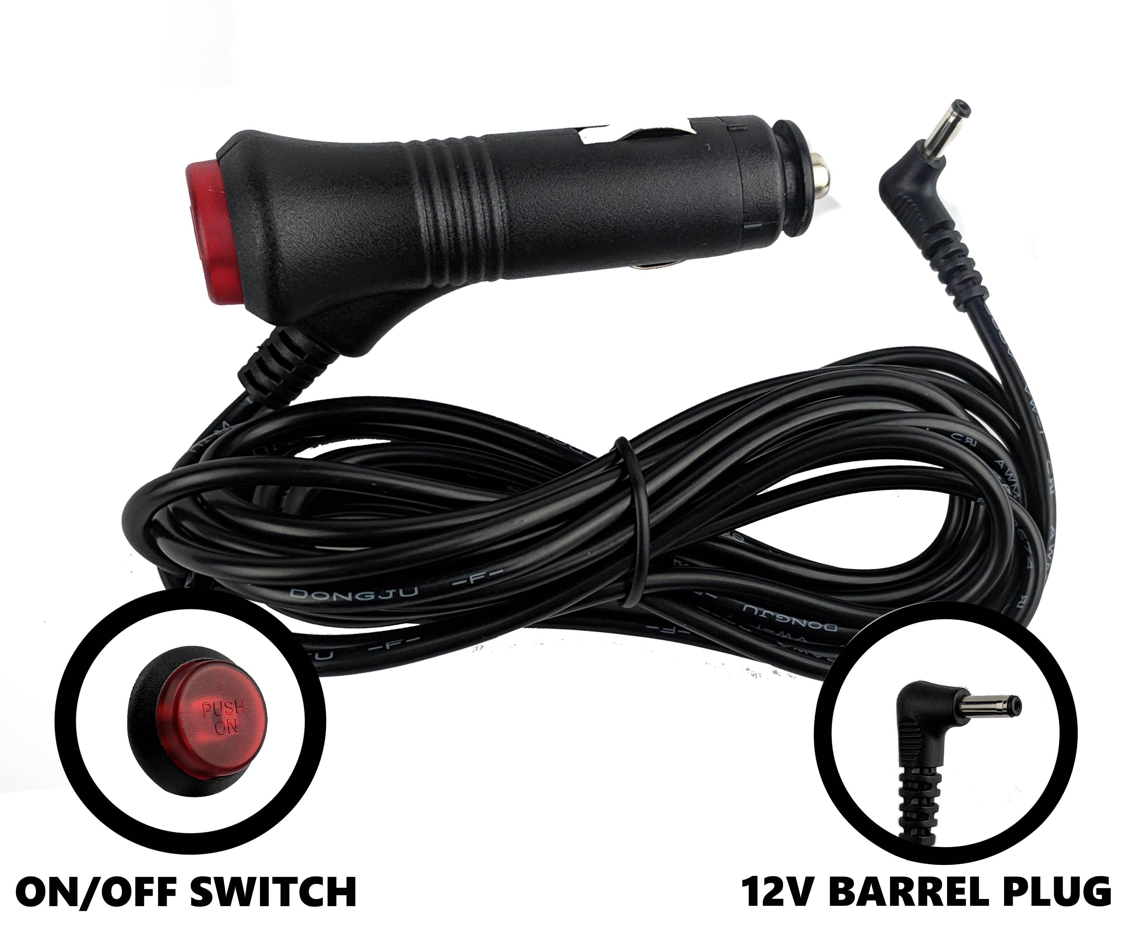 American Booster 12V/3A DC Car Cigarette Lighter Socket Connector Adapter with On/Off Power Switch - On The Go Power Adapter