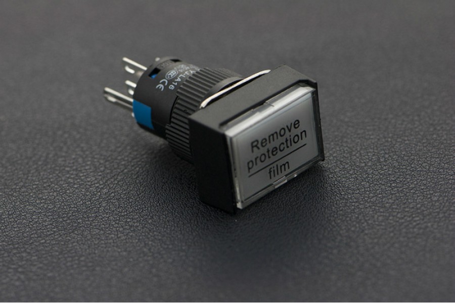 WWH-5pcs Self Locking Lamp Press Button- White