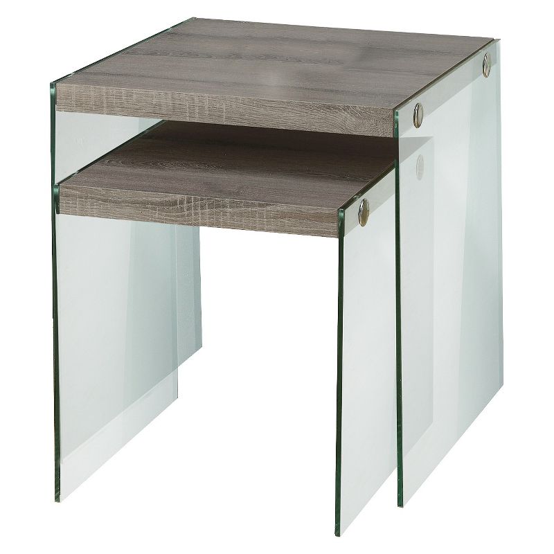 Set of 2 Nesting Tables Deep Taupe - EveryRoom