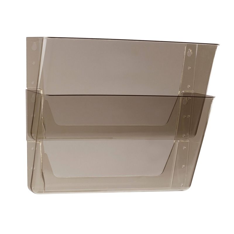 Storex 12pk Snap & Stack Wall File Pockets - Gray