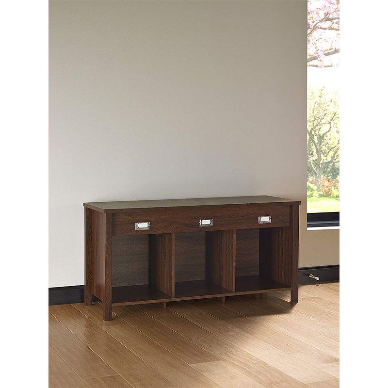 ClosetMaid 1605100 Freestanding Premium 3 Cube Storage Organizer Bench, Dark Chestnut