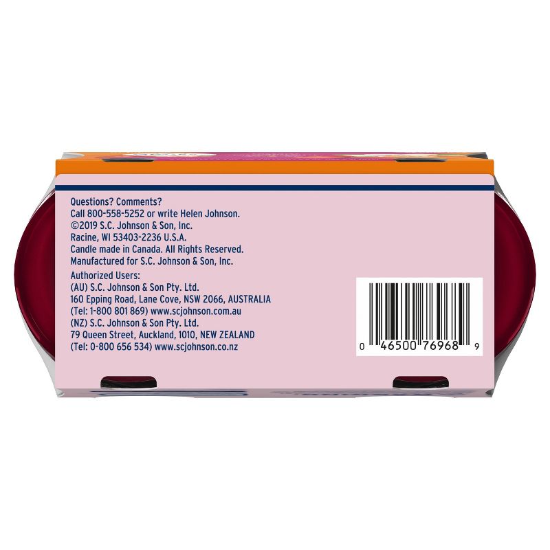 Glade Hawaiian Breeze  Vanilla Passion Fruit Twin Candle - 2pk/6.8oz