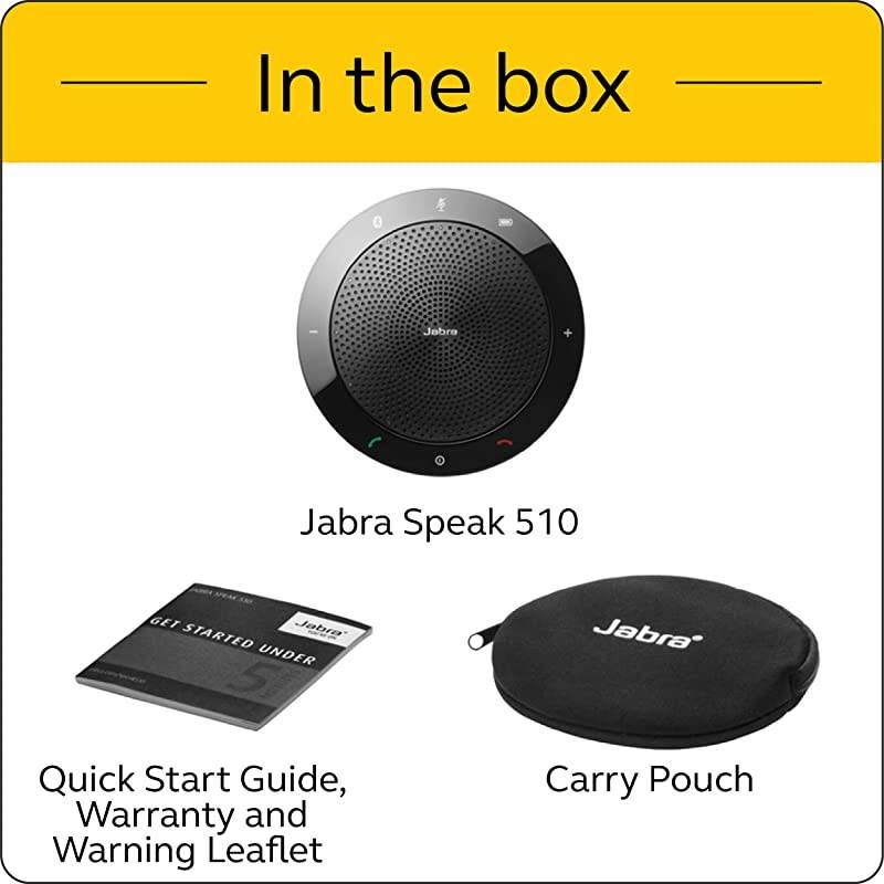 Speak 510 MS Wireless Bluetooth Speaker for Softphone and Mobile Phone &ndash; Link 370 USB Included &ndash; Easy Setup, Portable Speaker for Holding Meetings Anywhere with Outstanding Sound Quality
