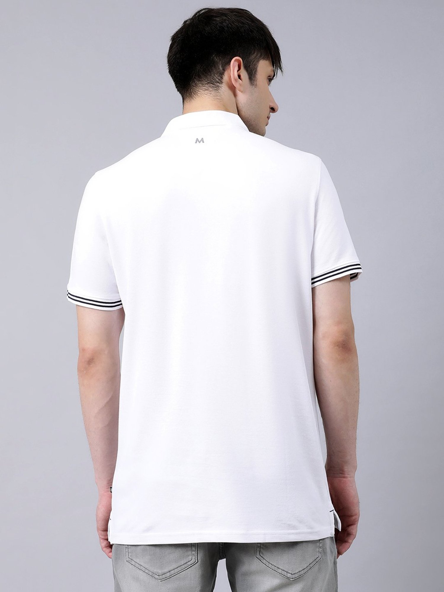 Matinique White Regular Fit Polo T-Shirt