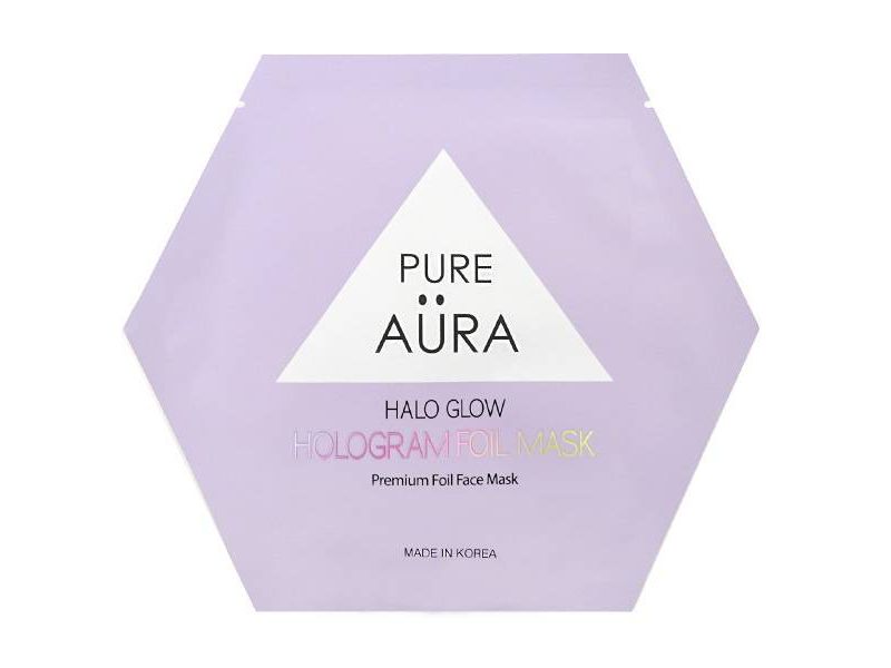 Pure Aura Halo Glow Hologram Foil Mask - 0.88 fl oz