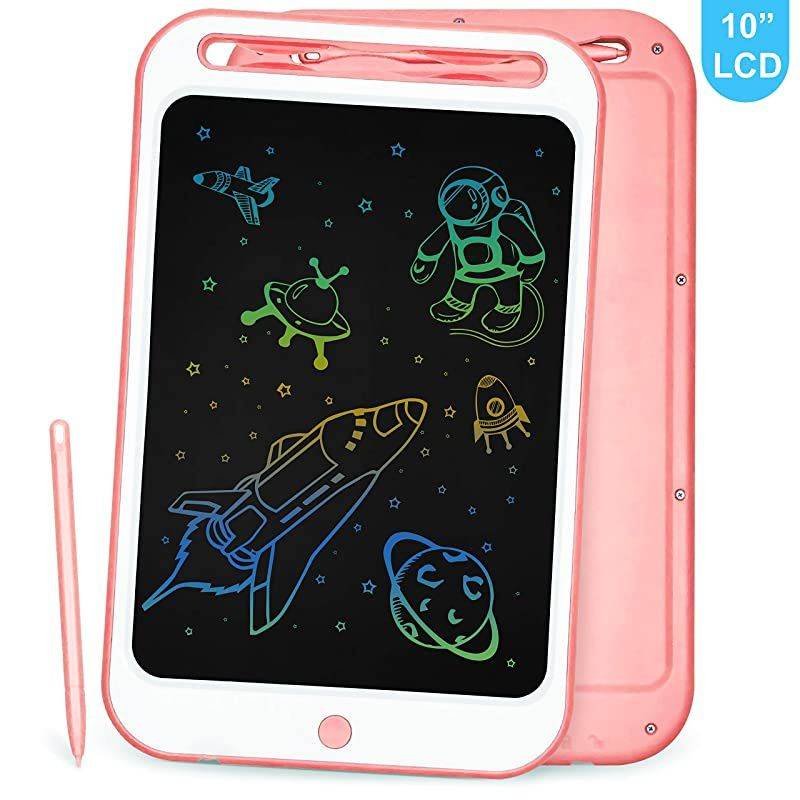 LCD Writing Tablet  10 Inches Colorful Electronic Writing & Drawing Doodle Board with Memory Lock Digital Writing Pad for Age3+