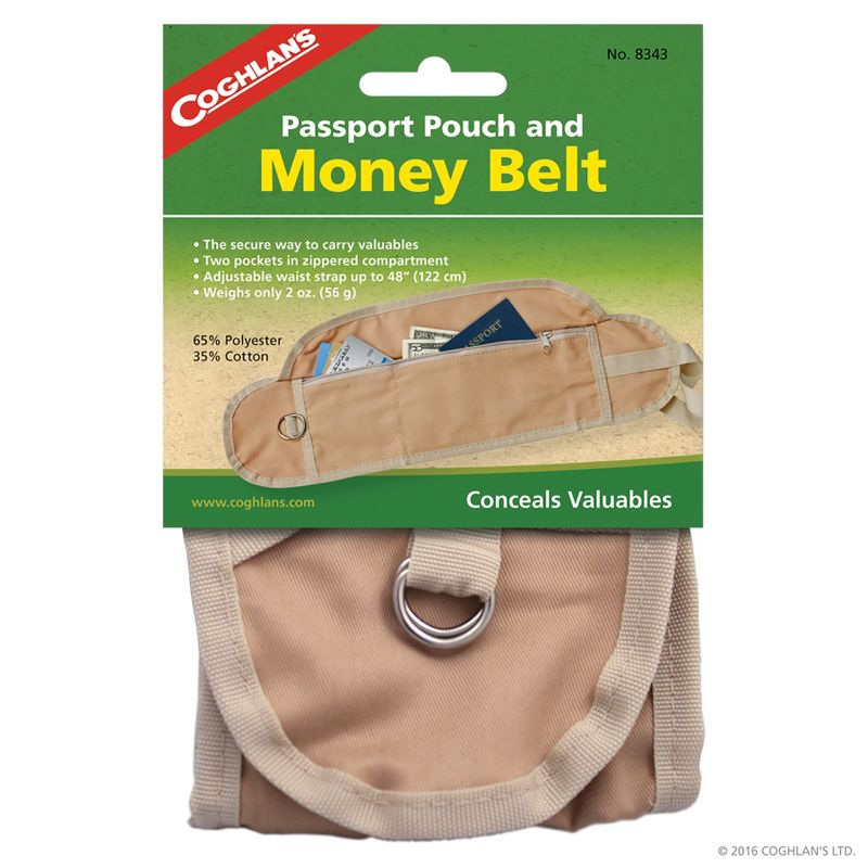 Coghlan's Passport Pouch and Money Belt, Adjustable, Safely Carry Valuables