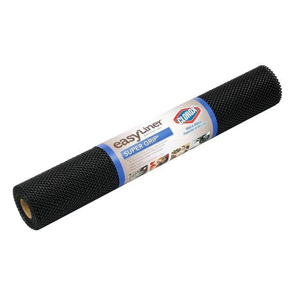 Duck Brand 284150 Super Grip Easy Liner Shelf Liner with Clorox Mold and Mildew Protection, 20 inches x 6-Feet, Black