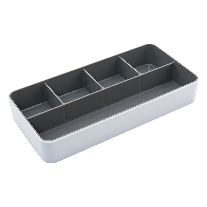 Fusion Desk Tray, White and Gray (37526) 