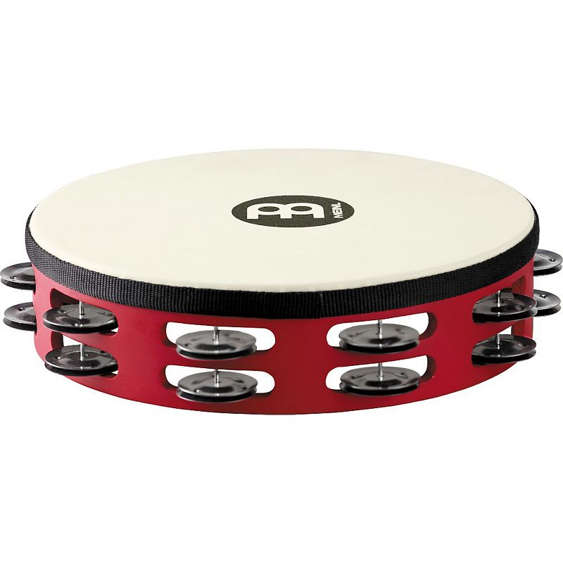 Meinl Touring Synthetic Head Wood Tambourine Two Rows Red