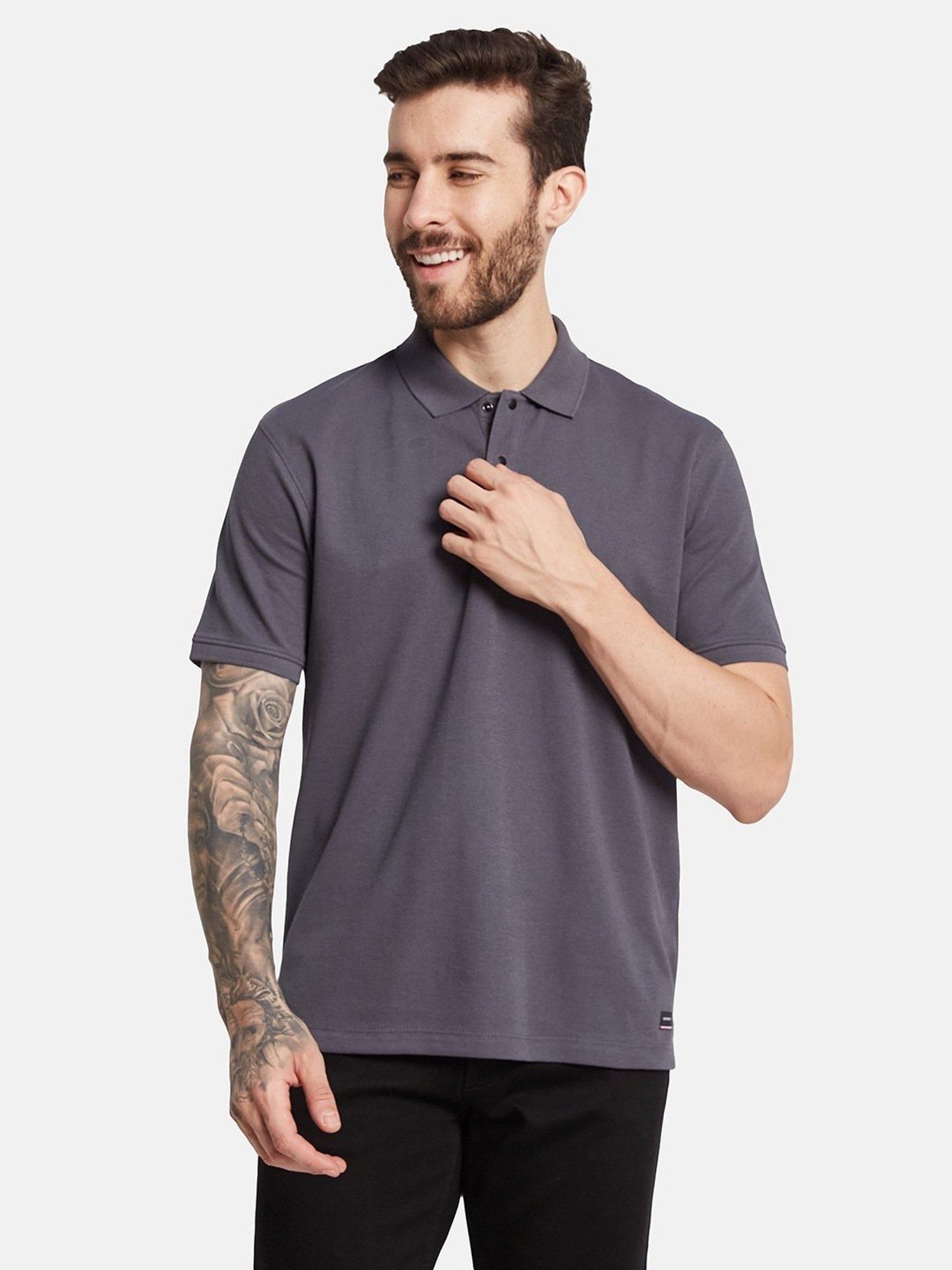 Octave Graphite Regular Fit Polo T-Shirt