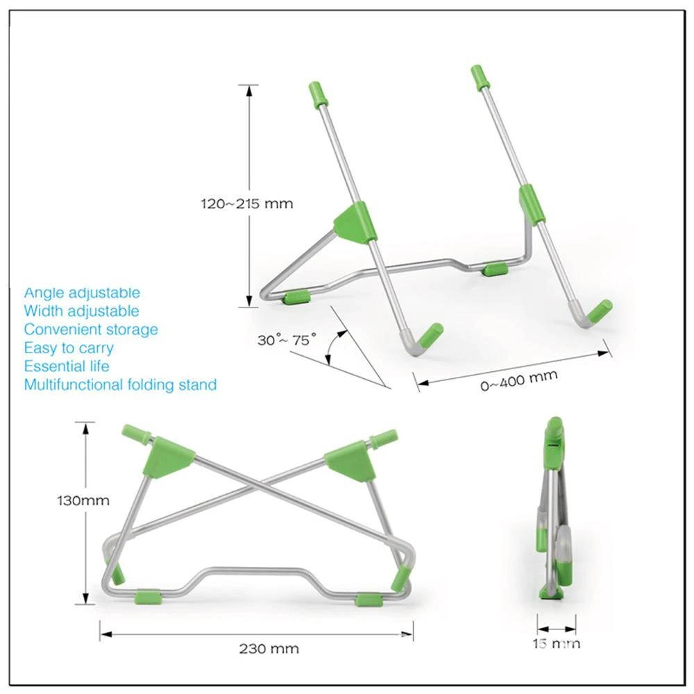 Laptop Tablet Stand Portable Folding Stand Tablet Top Anti skid Angle Height Adjustable Bracket Home Office