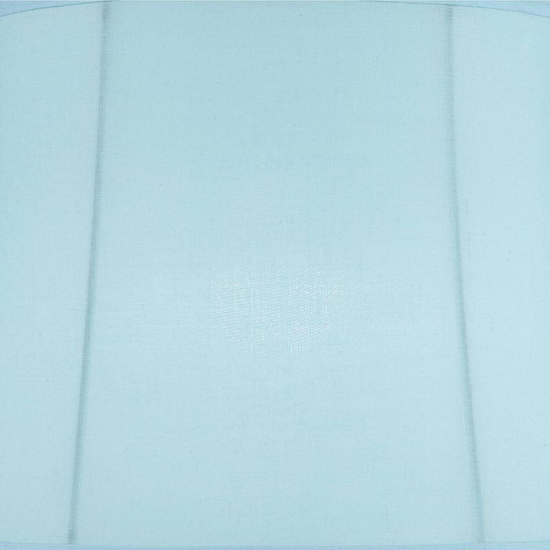 Springcrest Set of 2 Soft Blue Medium Drum Lamp Shades 11.5" Top x 13.5" Bottom x 10" Slant x 10" High (Spider) Replacement with Harp and Finial