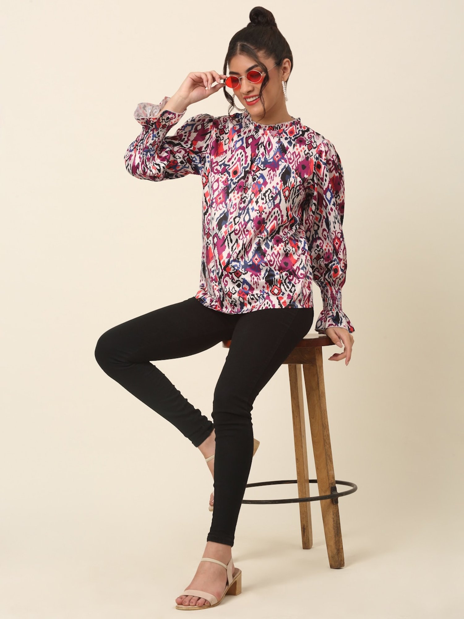 Melon by PlusS Pink Printed Top