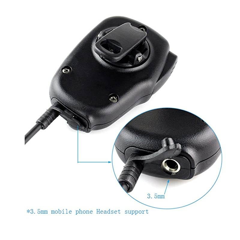2 Way Radio Speaker Mic Shoulder Mic with 35MM Audio Jack for Baofeng UV5R UV82  H777 RT15 RT22 RT21 RT27 Walkie Talkies 5 Pack