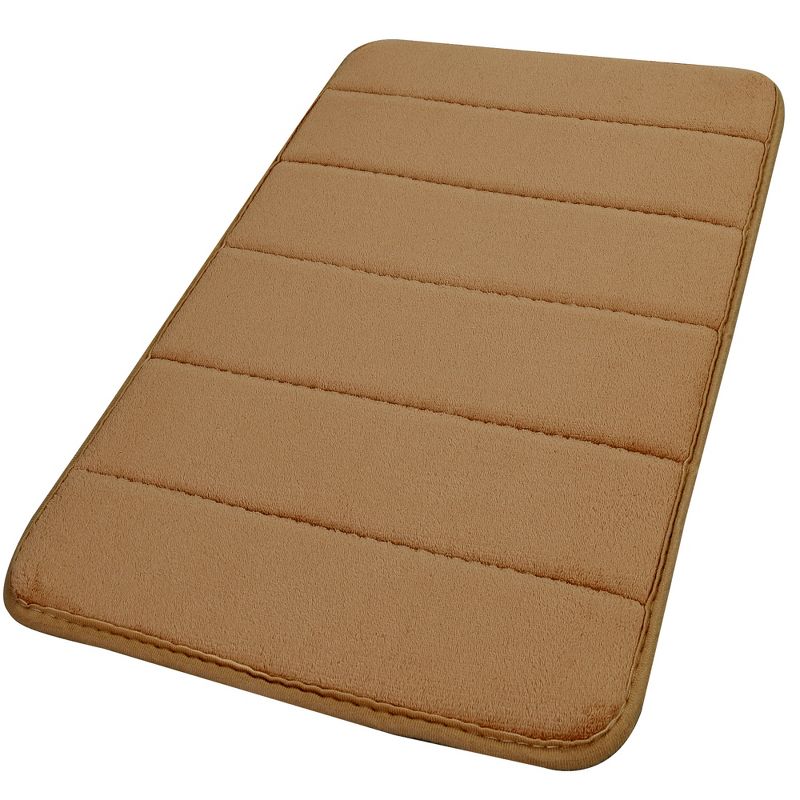 1'8"x2'8" Rectangle Indoor and Outdoor Polyurethane Floor Mat Brown - PiccoCasa