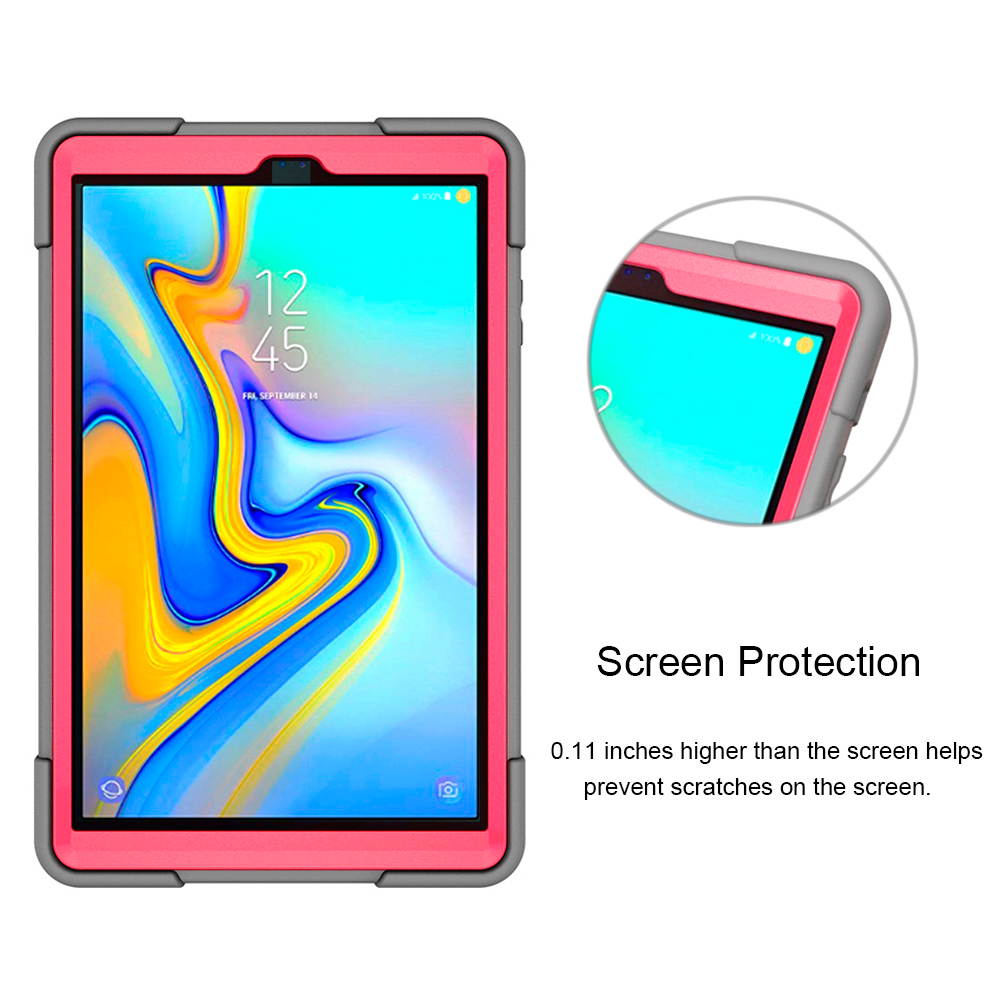 Galaxy Tab A 10.5 2018 Case,Mignova 3 Layer Heavy Duty Hybrid Shockproof Silicone+Hard PC Bumper Full-Body Protective Case Cover with Stand for Samsung Galaxy Tab A 10.5 SM-T590/T595