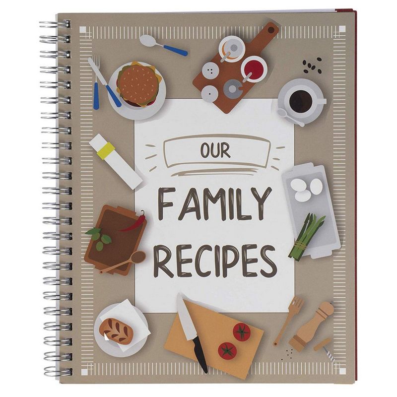 Pipilo Press Family Recipe Notebook Journal for Recording Family Treasured Recipes, 6.5x8.2