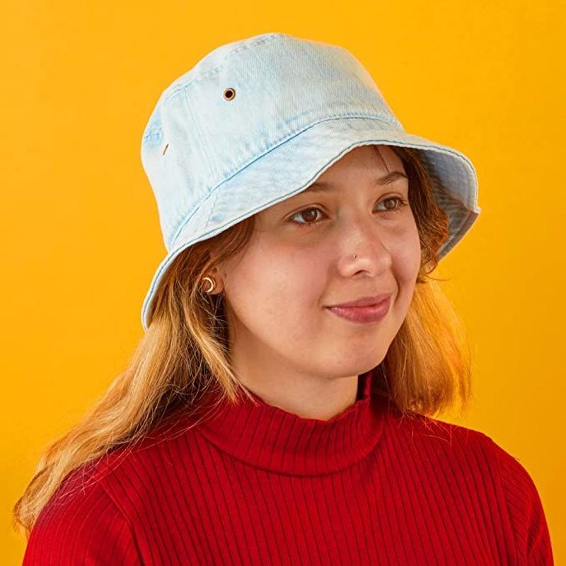 Blue Panda Set of 2 Cowboy Brown Hat & Blue Bandana for Kids Western Themed Birthday Party Halloween Costume