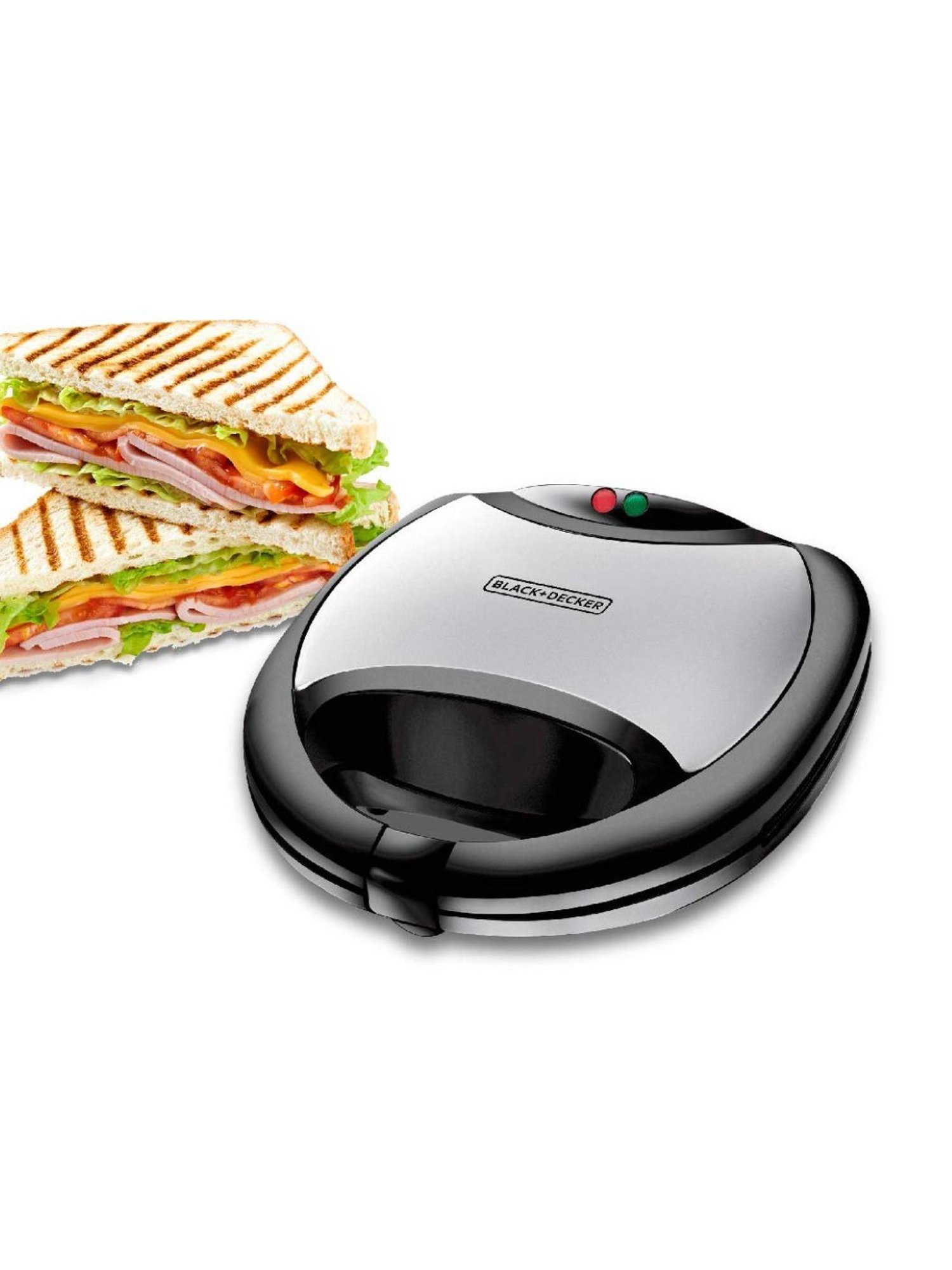 Borosil Sandwich Maker 2000W with Non stick coating (Black)