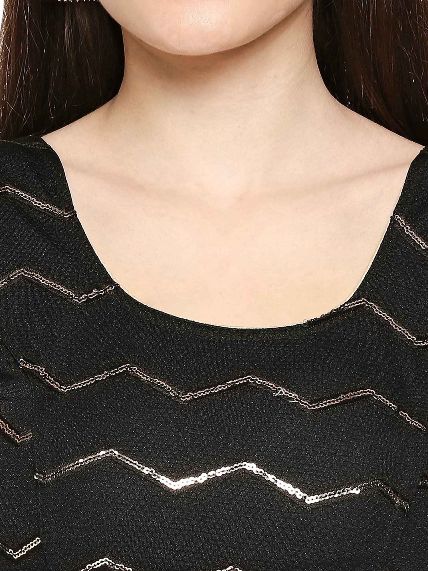 Salwar Studio Black Embellished Blouse