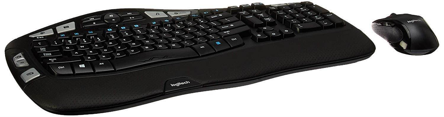 Logitech MK550 Wireless Wave Keyboard and Mouse Combo &mdash; Includes Keyboard and Mouse, Long Battery Life, Ergonomic Wave Design