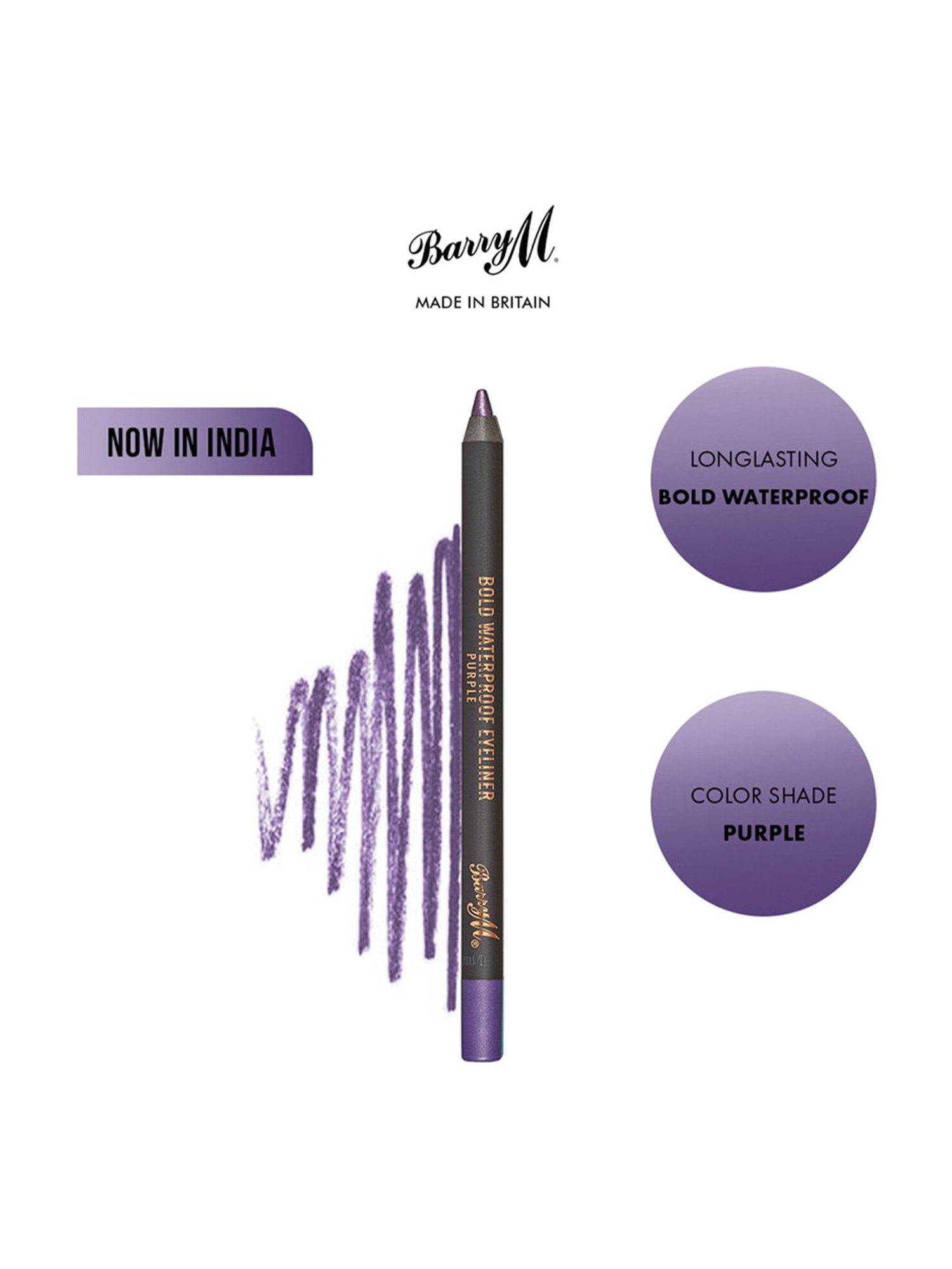 Barry M Bold Waterproof Eyeliner Purple - 1.2 gm