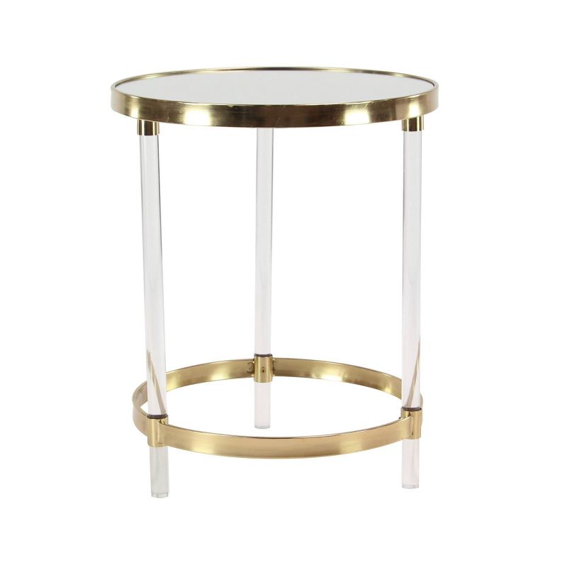 Contemporary Acrylic Accent Table Gold - Olivia & May