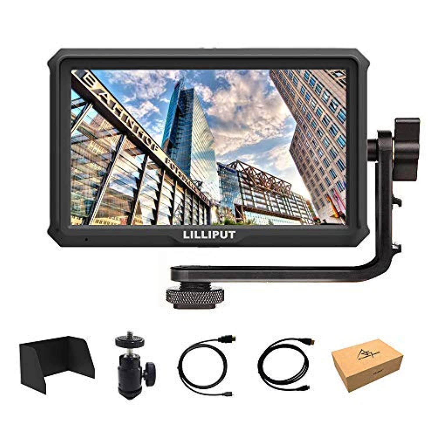 lilliput a5 5 inch 1920x1080 hd 441ppi ips dslr screen camera field monitor 4k hdmi input output compatible with canon nikon a7 a7s iii a9 panasonic gh5 gh5s zhiyun crane 2 m tilta g2x dji ronins