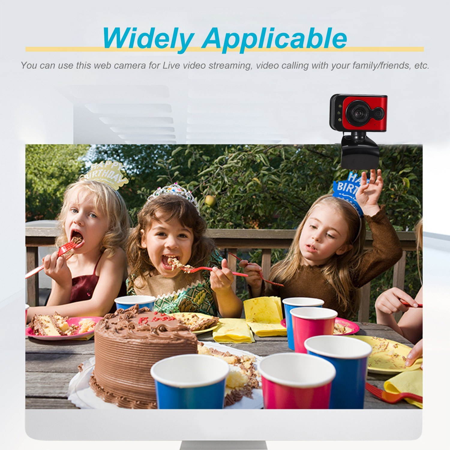 640P Webcam Live Streaming Webcam 360 Degree Rotatable USB Web Camera for PC Laptop Clip-On Webcam for Video Conference Meeting Gaming Desktop Office