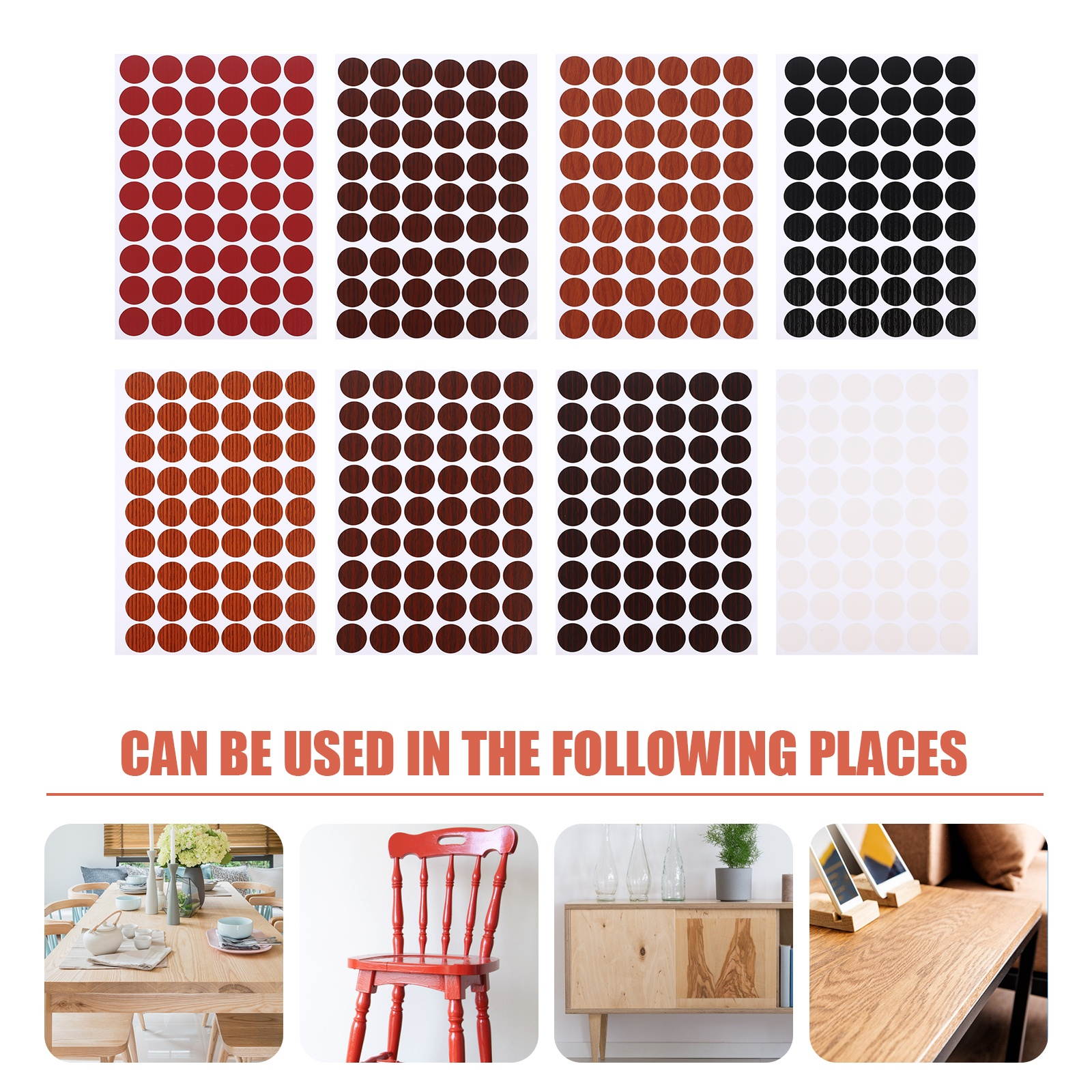 864Pcs Screw Hole Decal Decorative Repairing Adhesive Cover Sticker Screw Hole Cap