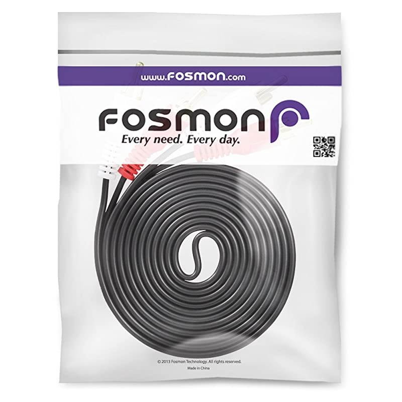 2-RCA Male to 2-RCA Male (6 FT),  Dual 2 RCA Cable, Stereo Audio 2RCA Cord Male to Male Connector