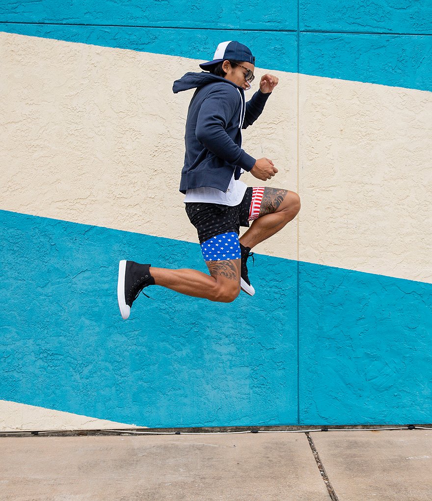 Redsand Elastic Waist Colorblock 20#double; Outseam Volley Shorts