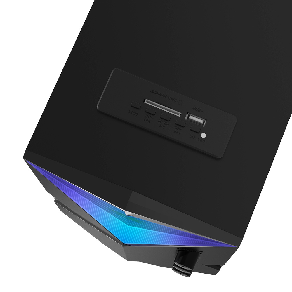 CD Player Boombox CDCDRCDRW Portable wBluetooth USB AMFM Radio Aux LineInput Headset Jack Foldable Carrying Handle and LED Light Phantom Black