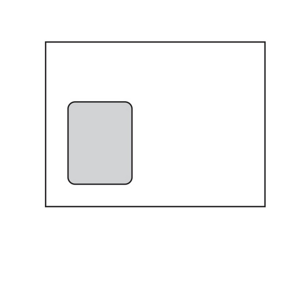 Poly Window Open Side Booklet Envelopes, 9" x 12", 28#, White, Side Seams, Vertical Poly Window (Box of 500)