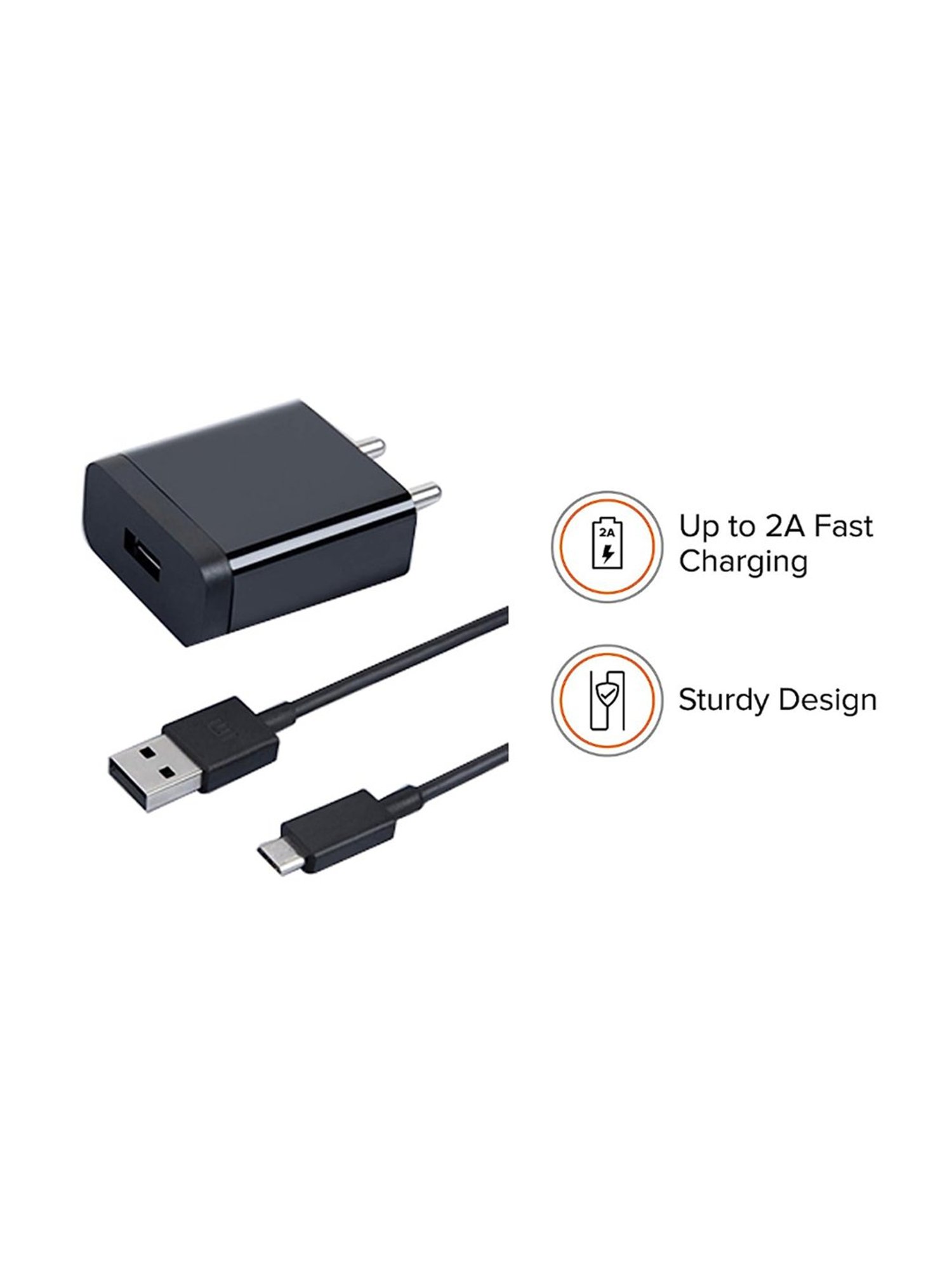 Mi 2A Fast Charger with Cable (Black)