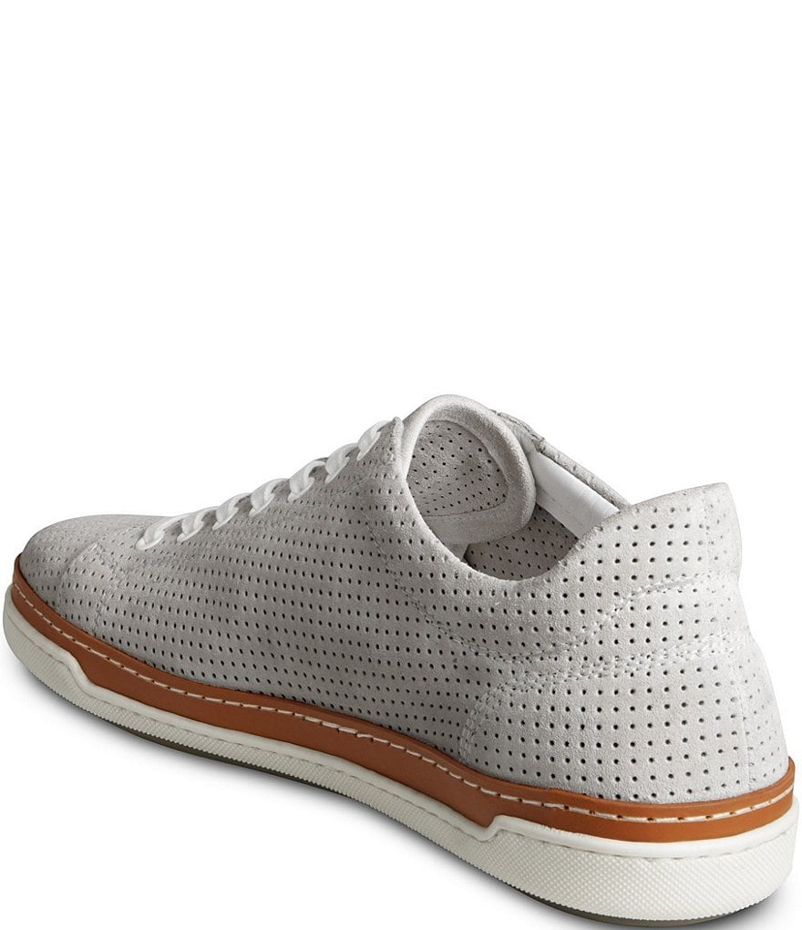 Allen-Edmonds Men's Porter Derby Perforated Suede Leather Lace-Up Sneakers