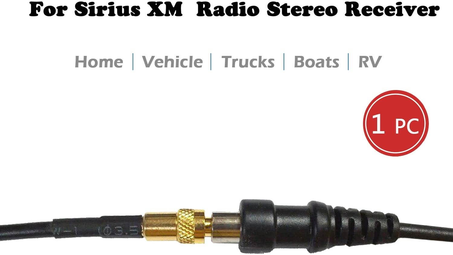Anina 23' Sirius XM Radio Antenna Coaxial Extension Cable for Home Vehicle Satellite Radio Stereo Receivers Tune Straight SMB Male to Straight SMB Female