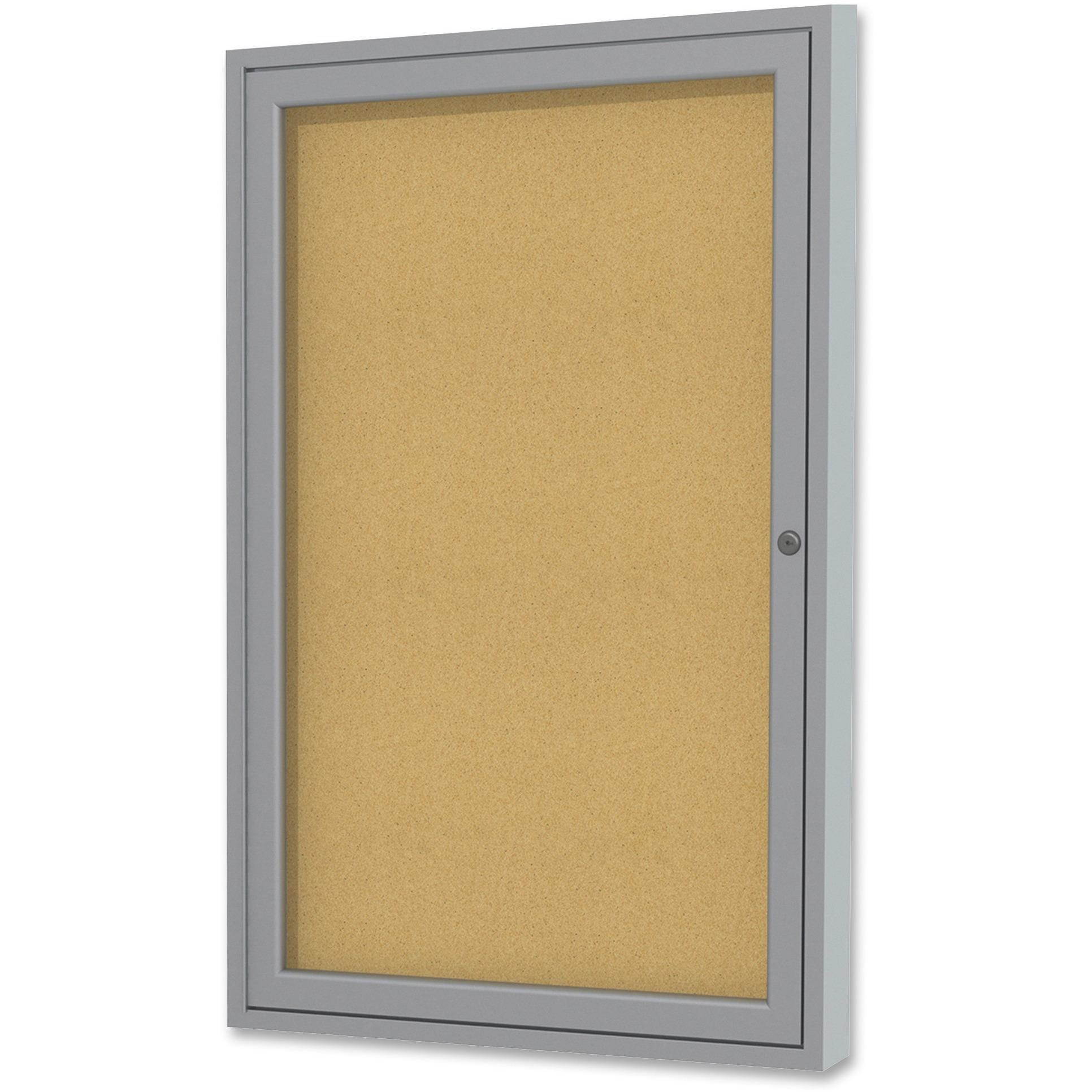 GHENT PA13624K Enclosed Cork Bulletin Board 36" x 24", 1 Door