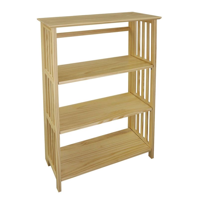 42" 4 Shelf Folding Bookcase Natural - Flora Home