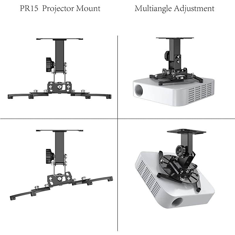 Universal Wall Projector Mount Hanger with 360degree Rotatable Head Easy to Assemble