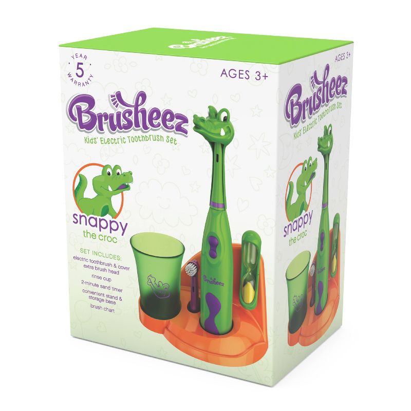 Brusheez Snappy the Croc Children's Electronic Kids Toothbrush Set