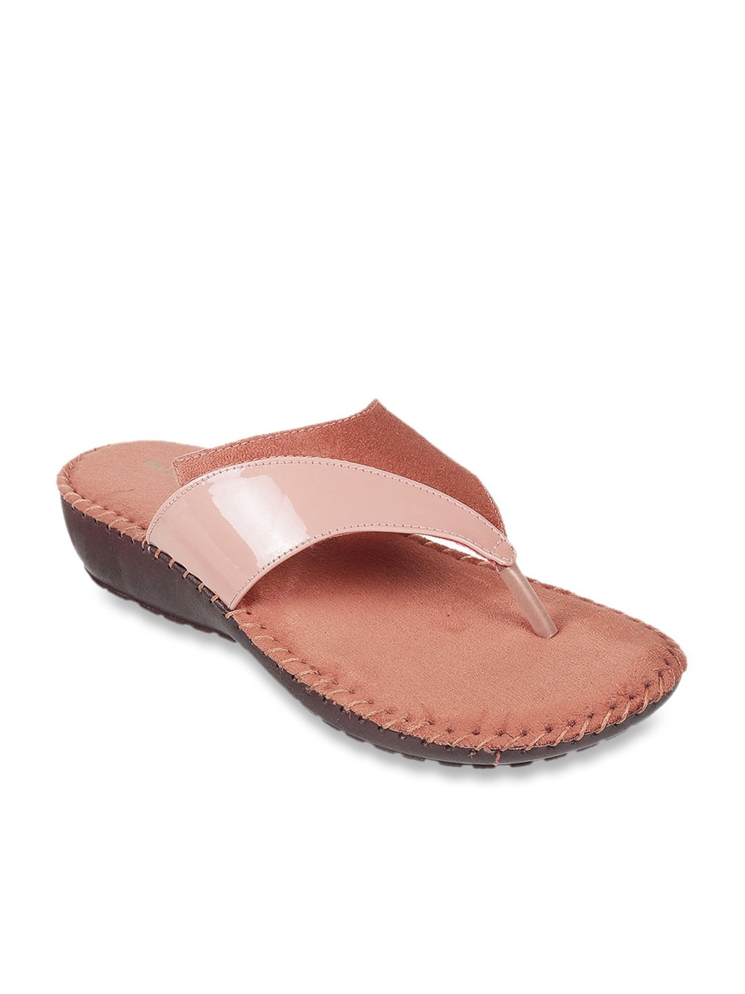 Walkway Women's Peach Thong Wedges