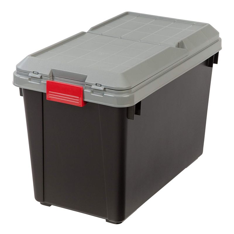 Homz Heavy Duty Modular Clear Plastic Stackable Storage Tote Containers with Latching and Locking Lids, 31 Quart Capacity, 4 Pack