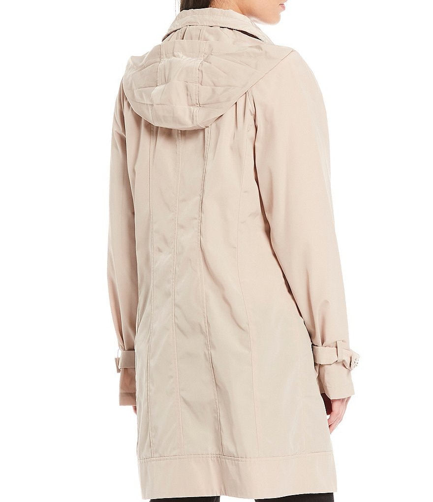 Joules Golightly Gold Bee Print Waterproof Packaway Hooded Rain Jacket