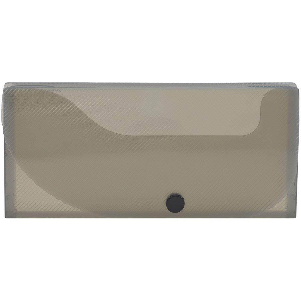 JAM Paper Pencil Cases - Snap Button Pencil Case - Smoke - Sold Individually