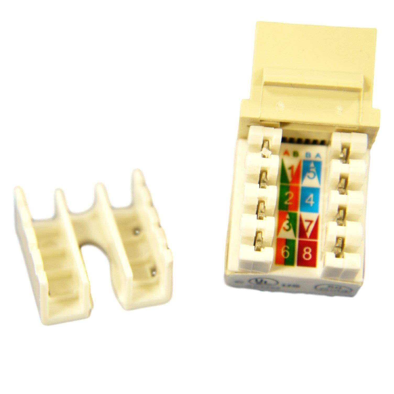 Cooper Wiring Devices 5547-5EV Cat 5e RJ45 Modular Data Jack, Ivory